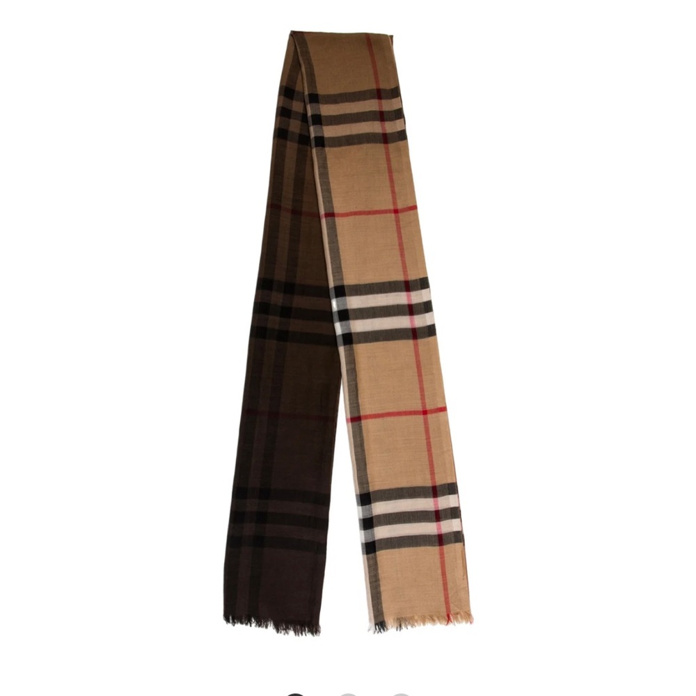 Burberry Brown House Check Silk Scarf